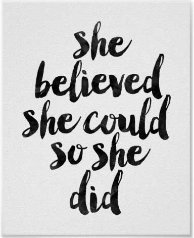 she believed poster